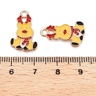 Christmas Theme Alloy Enamel Pendants ENAM-T020-10T-1