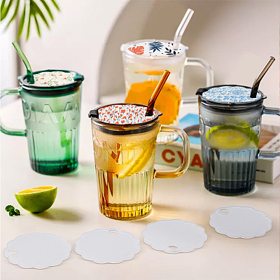 10Pcs Acrylic Heat Transfer Blanks Lid Decorations DIY-BC0013-71B-1