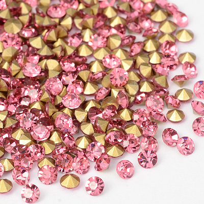 Back Plated Grade A Diamond Glass Pointed Rhinestone RGLA-SS8-024-1