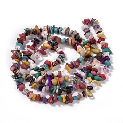 Natural & Synthetic Gemstone Chips Beads Strands G-L154-21-1