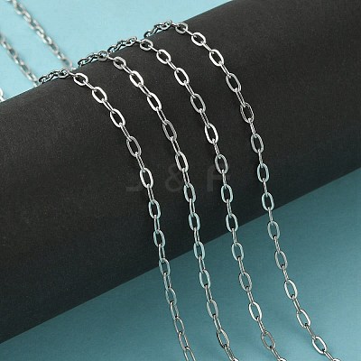 Tarnish Resistant 304 Stainless Steel Cable Chains CHS-K001-30-2.5mm-1