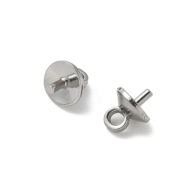 304 Stainless Steel Cup Pearl Peg Bails Pin Pendants STAS-L300-004C-P-1