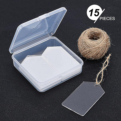 Transparent Acrylic Big Pendants TACR-BC0001-10-1