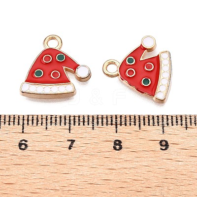 Christmas Theme Alloy Enamel Pendants ENAM-T020-10P-1