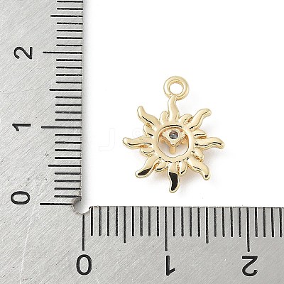 Brass Micro Pave Cubic Zirconia Charms KK-M326-20C-G-1