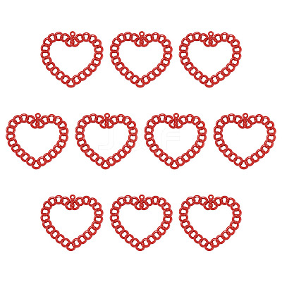 10Pcs Spray Painted Alloy Pendants FIND-TA0010-47A-1