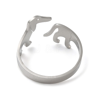 Non-Tarnish 304 Stainless Steel Cuff Rings RJEW-G299-01P-1