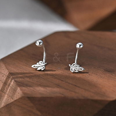 S999 Fine Silver Stud Earrings EJEW-A127-04S-1