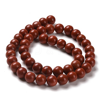 Natural Red Jasper Beads Strands X-G-I199-25-8mm-1