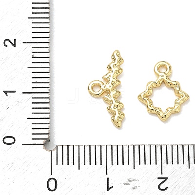 Hanmmered Brass Toggle Clasps KK-CBA42CA-01B-G-1