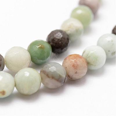Natural Flower Amazonite Beads Strands G-D840-24-8mm-1