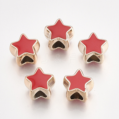 UV Plating Acrylic European Beads X-OACR-T005-91KC-07-1
