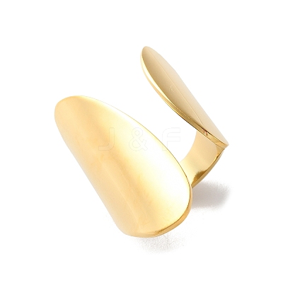 304 Stainless Steel Open Cuff Ring RJEW-Q775-01G-1