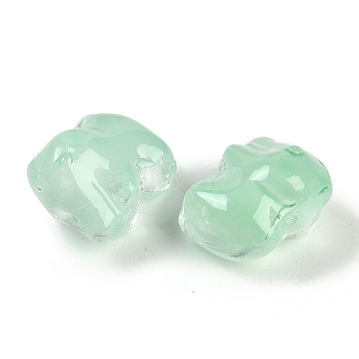 Spray Painted Glass Beads GLAA-Z007-04F-1