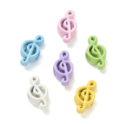 Spray Painted Alloy European Beads AL-CBA5B8E-15-1