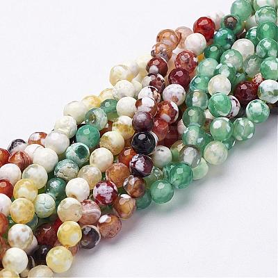 Natural Fire Crackle Agate Beads Strands G-D210-6mm-M1-1