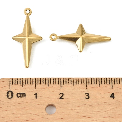 304 Stainless Steel Pendants. Star Charm STAS-A190-04G-1