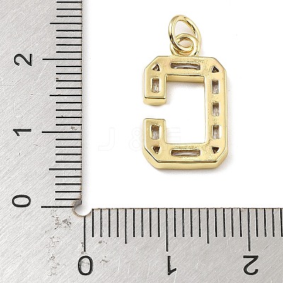 Brass Micro Pave Cubic Zirconia Pendants KK-V014-01G-03-1