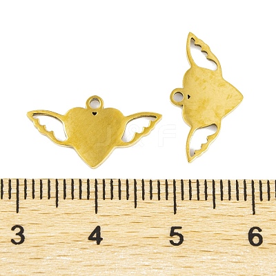 5Pcs 201 Stainless Steel Pendants STAS-M056-05G-1