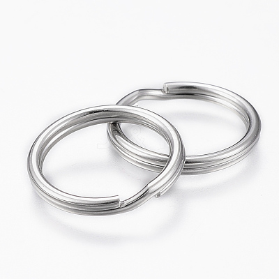 Tarnish Resistant 304 Stainless Steel Split Key Rings STAS-P178-0.8x8mm-P-1