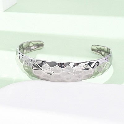 316 Surgical Stainless Steel Cuff Bangles BJEW-C142-04P-1