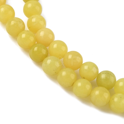 Natural Lemon Jade Beads Strands G-G284-A01-6mm-1