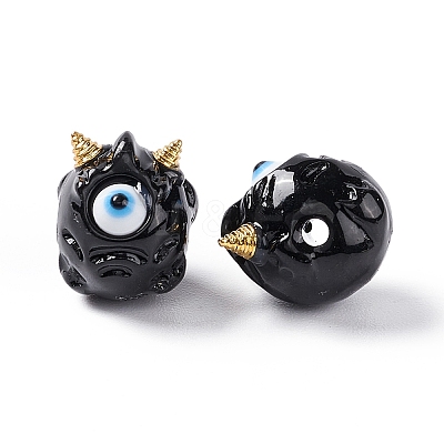 Halloween Opaque Resin Beads RESI-F033-01G-1