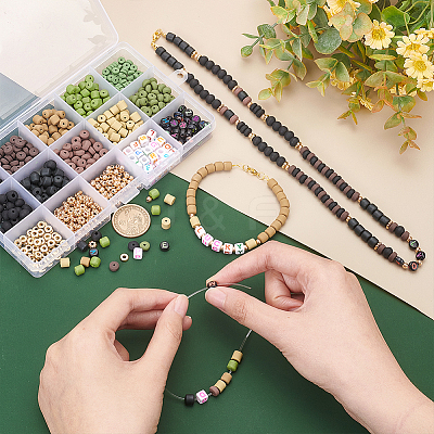 Handmade Polymer Clay Bead Strands CLAY-PH0001-79-1