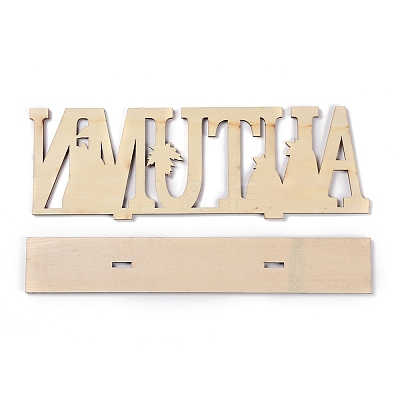 Natural Wood Display Decorations DJEW-O001-10-1