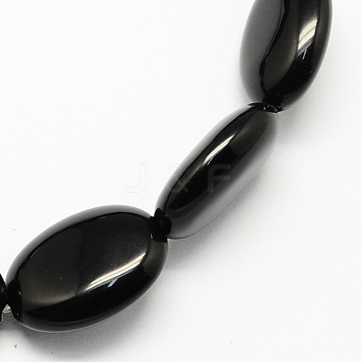 Natural Dyed & Heated Black Onyx Beads Strands G-S113-05-1