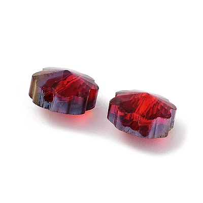 Transparent Electroplate Glass Beads GLAA-D016-15C-1