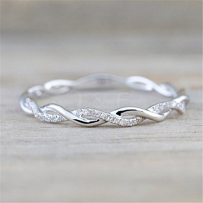 Alloy and Crystal Rhinestone Finger Rings FS-WGF6D8C-07-1