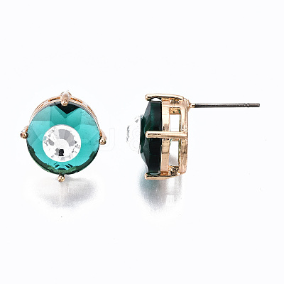 Brass Stud Earrings GLAA-S193-039D-LG-1