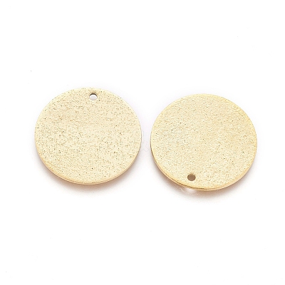 Ion Plating(IP) 304 Stainless Steel Textured Pendants X-STAS-I098-01-20mm-G-1