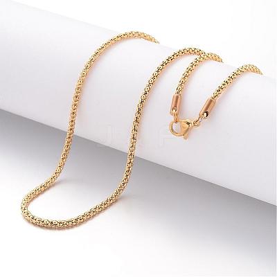 Ion Plating(IP) 304 Stainless Steel Necklace MAK-K004-02G-1