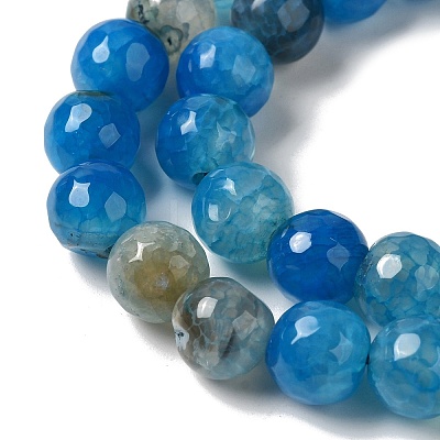 Dyed & Heated Natural Dragon Veins Agate Beads Strands G-P539-A01-17-1