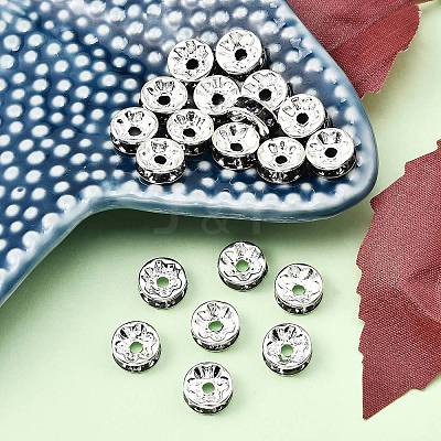 Brass Grade A Rhinestone Spacer Beads RB-A014-Z8mm-18S-1