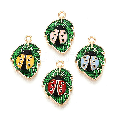 Alloy Enamel Pendants ENAM-N064-13KCG-1