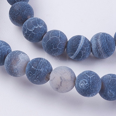 Natural Weathered Agate Beads Strands X-G-G589-6mm-07-1