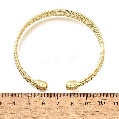 Brass Open Cuff Bangles BJEW-Z093-01G-1