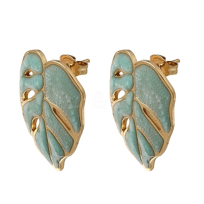 Brass Stud Earrings for Women KK-CBA9D38-05G-02-1