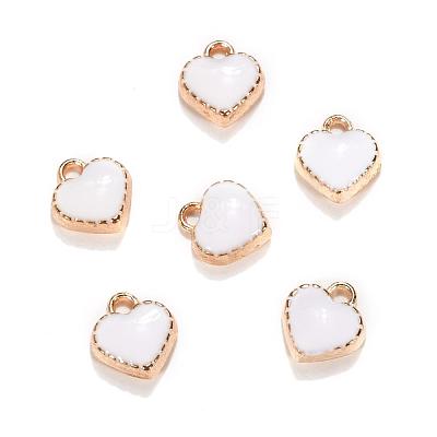 Heart Alloy Enamel Charms X-ENAM-Q033-51B-1