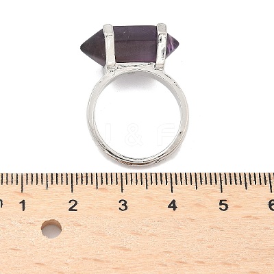 Natural Amethyst Finger Rings X-RJEW-P121-A02-1