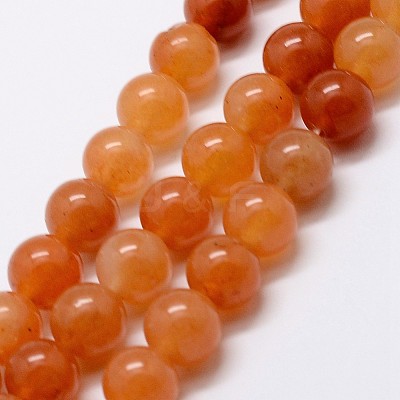 Natural Red Aventurine Bead Strands X-G-P257-02-6mm-1