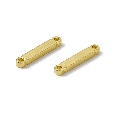 Rack Plating Brass Letter Connector Charms KK-C007-38G-I-1