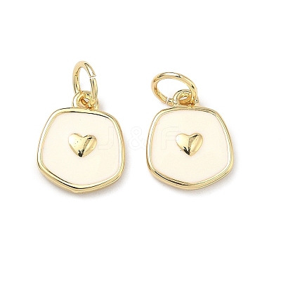 Brass Enamel Pendants KK-C251-36G-01-1