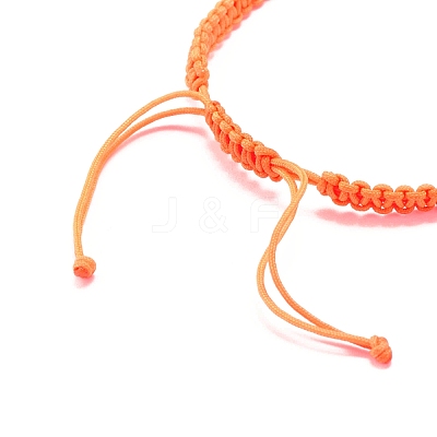 Lampwork Evil Eye Braided Bead Bracelet BJEW-JB07857-01-1