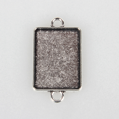 Tibetan Style Alloy Cabochon Connector Settings X-TIBEP-N004-01AS-1