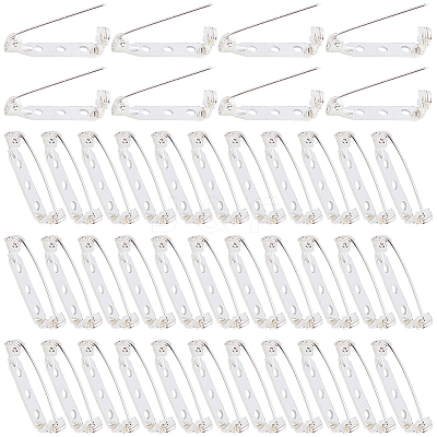 120Pcs Iron Brooch Findings IFIN-SP0001-36-1