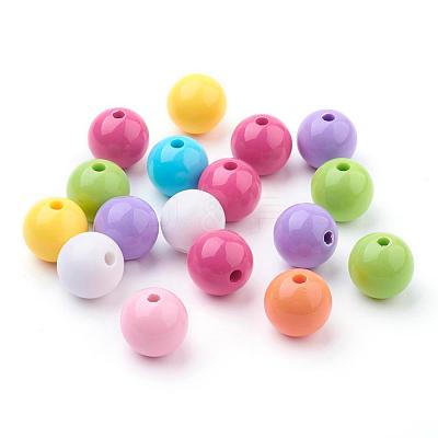 Round Acrylic Beads PAB708Y-1